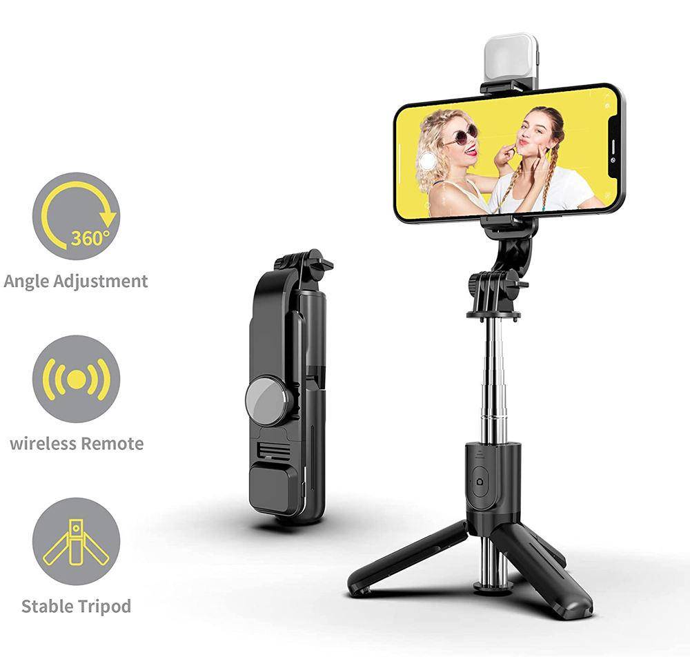 New Wireless selfie stick Led light